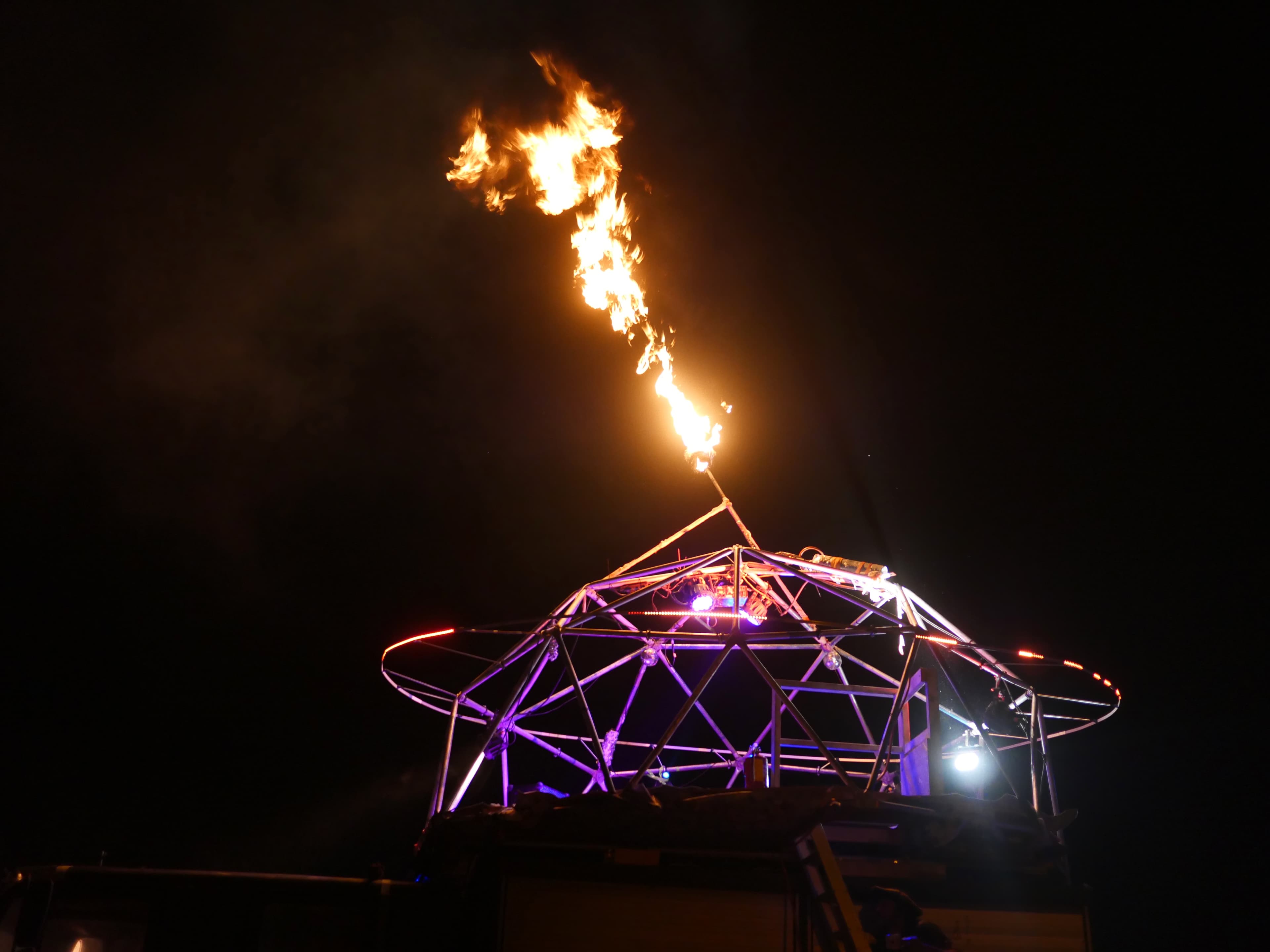 Fire Poofer on an Art Car by ?